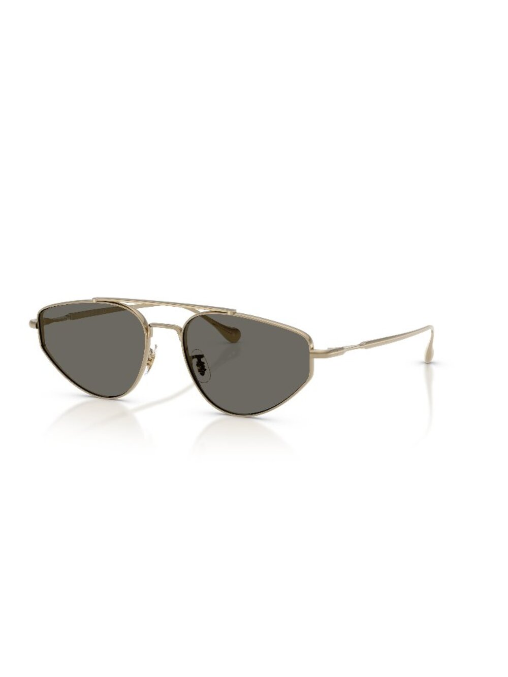 New Oliver Peoples Women's Sunglasses Gold Multicolor Lens Titanium Frame 5 56